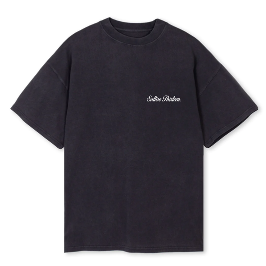 Vintage Black Italic Logo T-Shirt